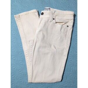 BKE Payton Low Rise Destroyed Skinny Tapered Stretch Denim Jeans Cream Size 31